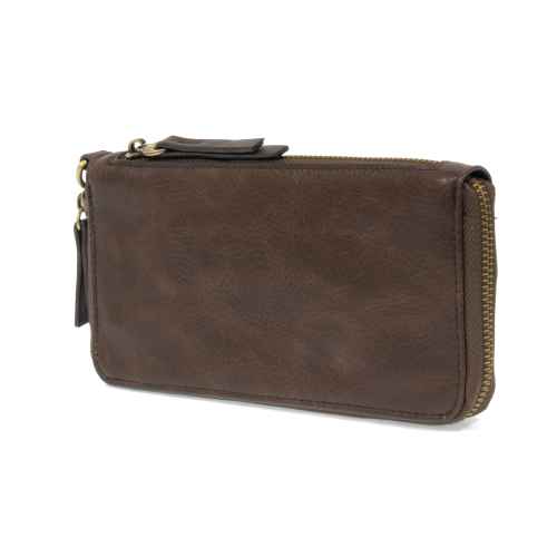 Dark Oak Chloe Zip Around Wallet Wristlet
