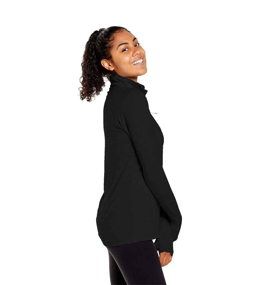 BLACK PACESETTER 1/4 ZIP