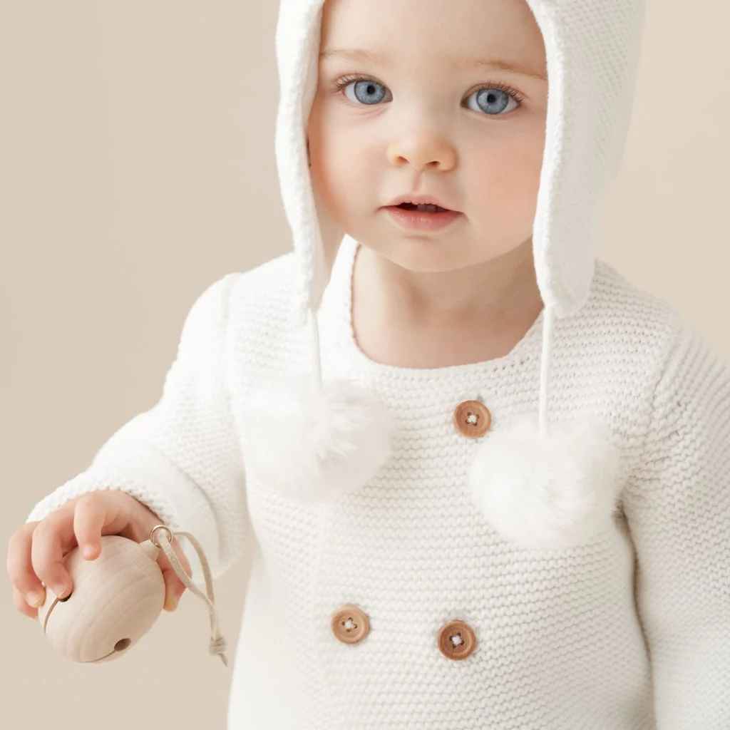 CHALK WHITE 4 BUTTON CARDIGAN