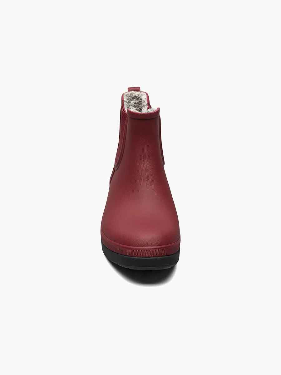 Amanda Plush Cranberry Slip On Boot