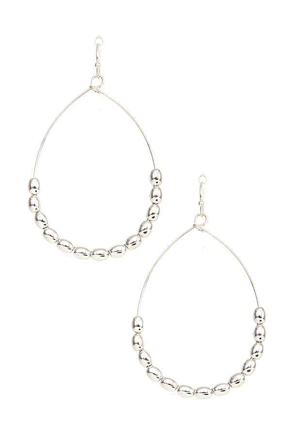 Silver Lexi Teardrop Bead Earrings