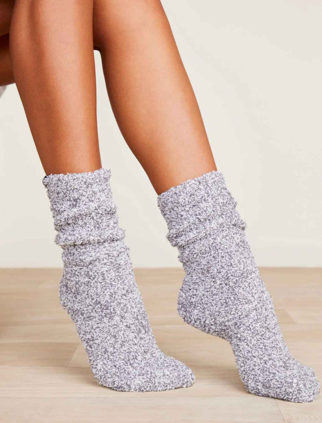 COZYCHIC GRAPHITE-WHITE SOCKS