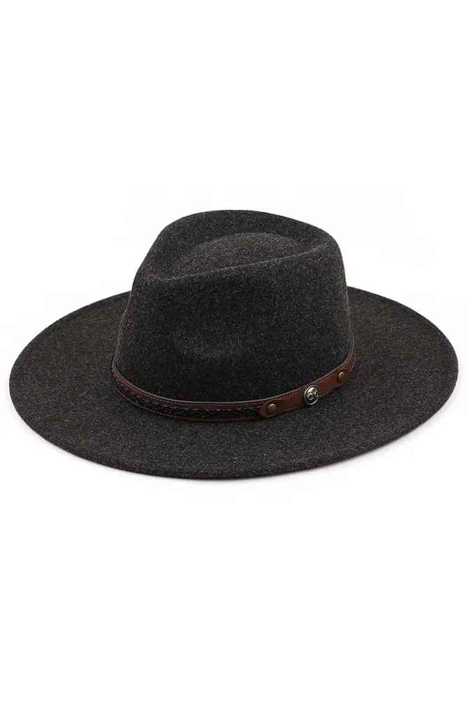 Macy Black Wide Brim Rancher Hat
