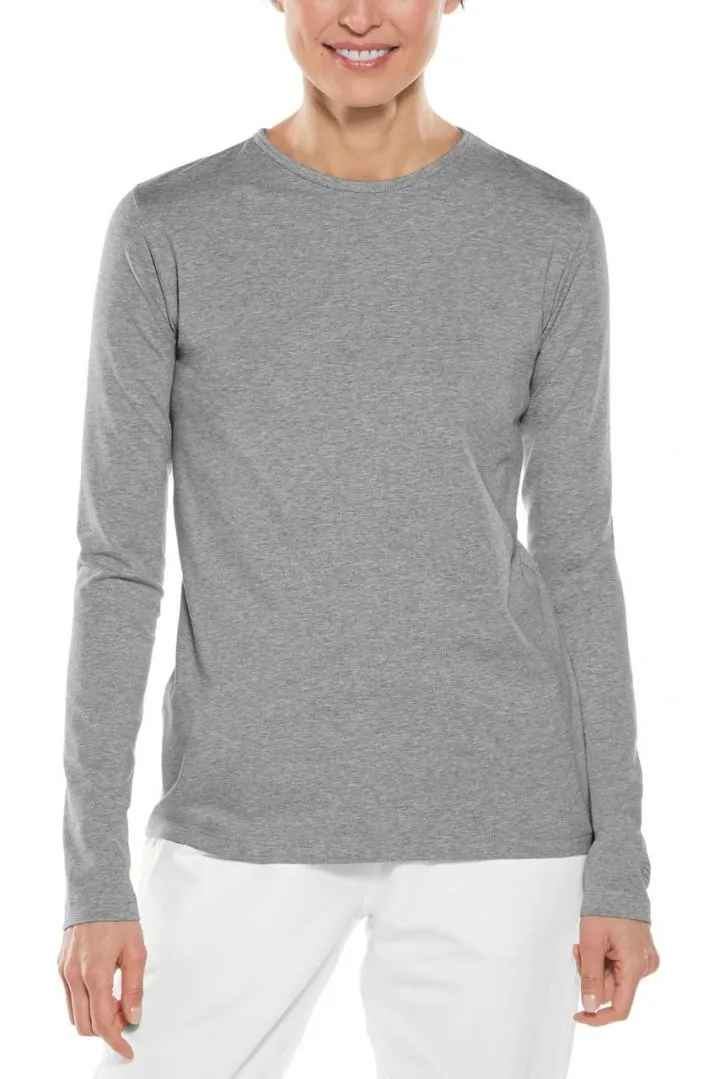 Morada Grey Heather Everyday Long Sleeve Upf 50+ T-Shirt
