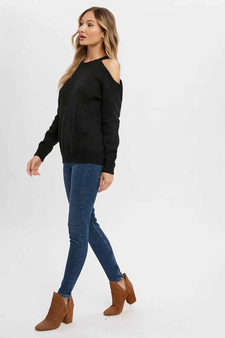 LUNA OPEN SHOULDER SWEATER