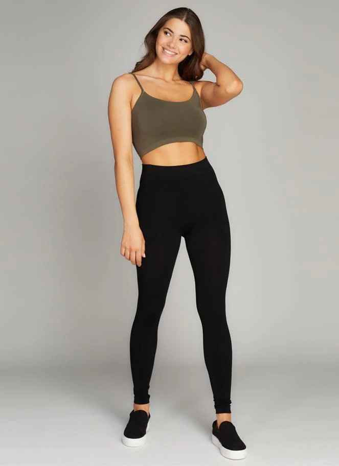 BLACK FLEECE LINED LEGGINGS