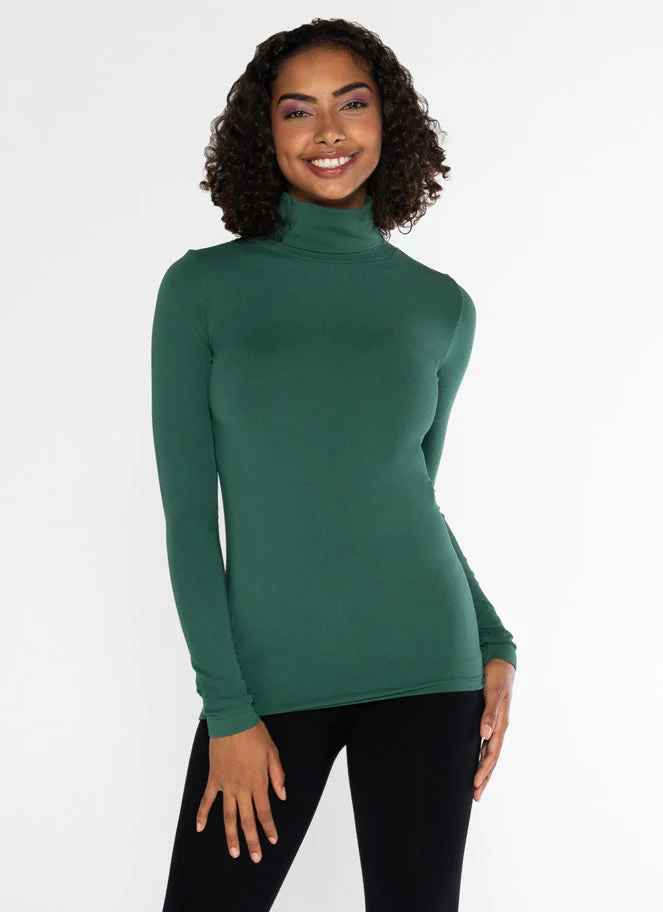 Pine Bamboo Turtleneck Knit Top