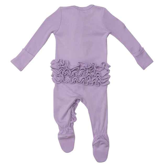 Orchid Bloom 2 Way Ruffle Zipper Footie
