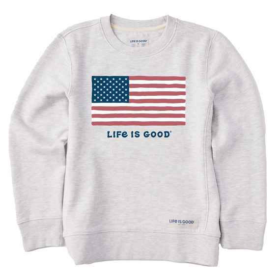 KIDS BIG FLAG FLEECE CREW