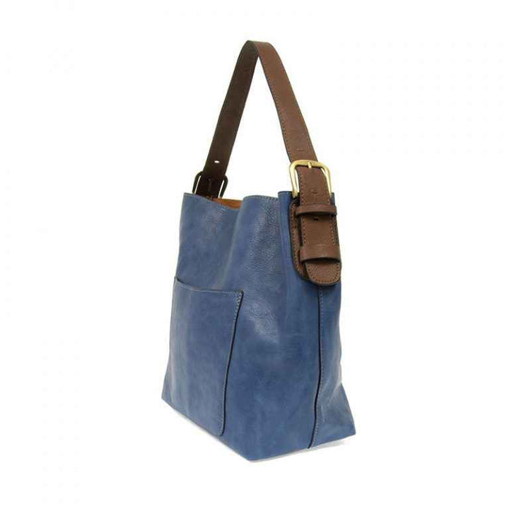 Celestial Blue Hobo Bag With Coffee Handle