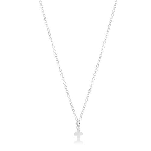 Sterling 16" Signature Cross Charm Necklace