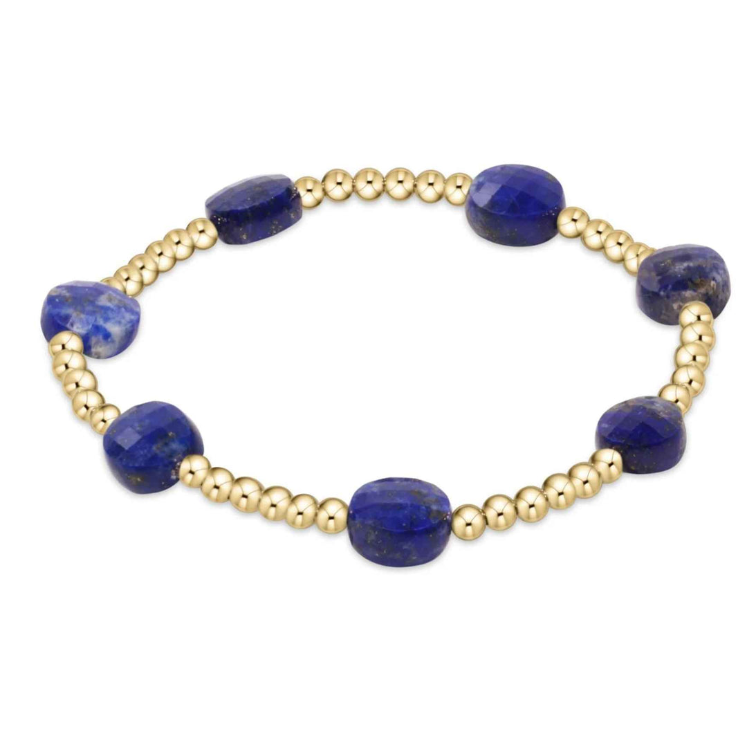 Lapis Admire Gold 3mm Bracelet