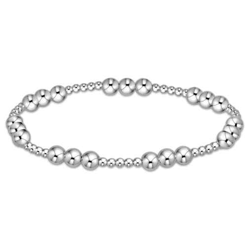 Sterling Classic Joy Pattern 5mm Bead Bracelet