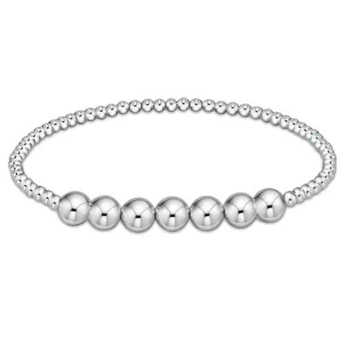 Classic Sterling Beaded Bliss 3mm Bead Bracelet-6mm Sterling