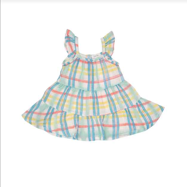 Toddler Beach Plaid Twirly Sundress