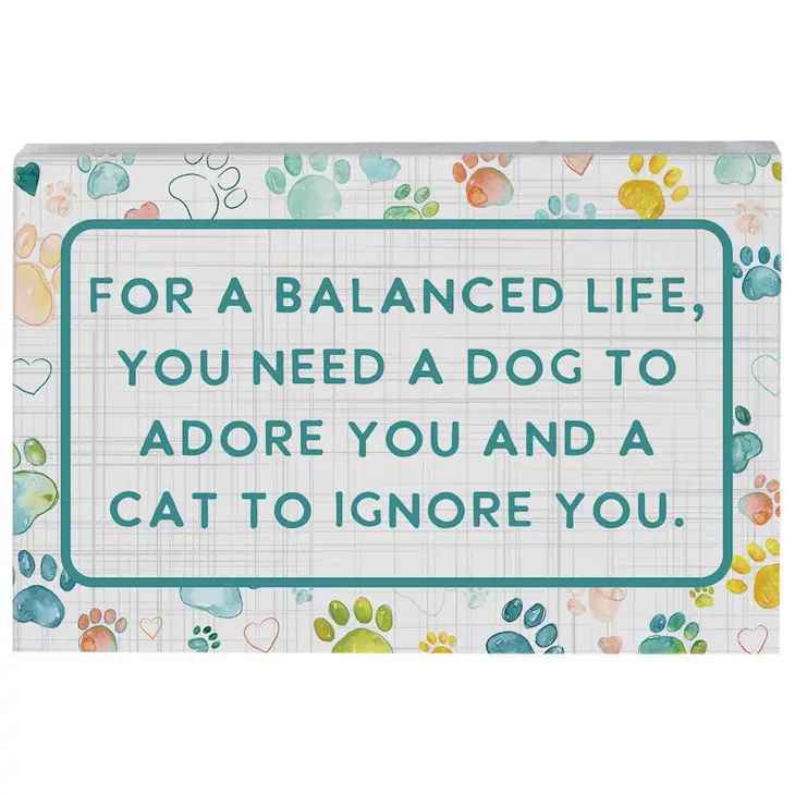 BALANCED LIFE BLOCK SIGN
