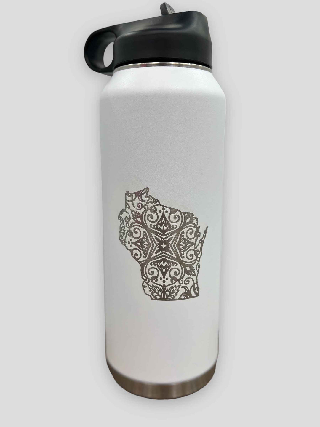 WHITE WISCONSIN 32oz. WATER BOTTLE