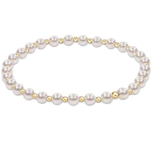 Extends - Pearl Classic Grateful Pattern 4mm Bead Bracelet