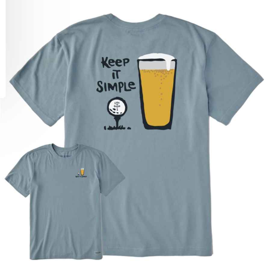 Men's Keep It Simple Golf & Beer Short Crusher Tee
