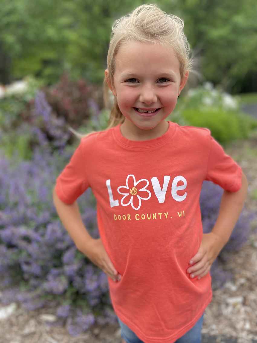 Kids Door County Daisy Love Crusher Tee