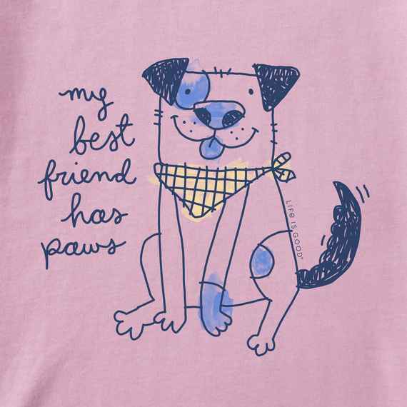 Kids My Best Friend Has Paws Crusher Tee
