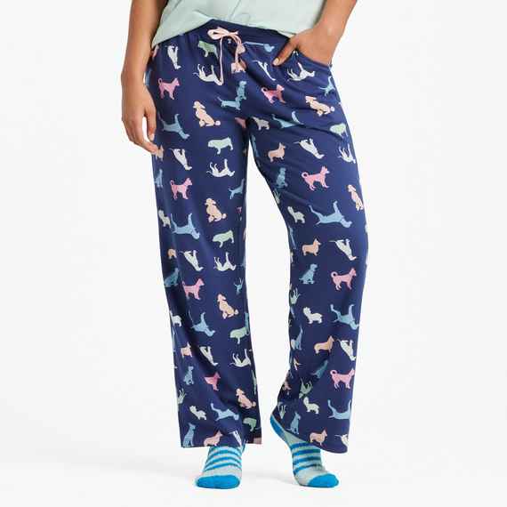 Colorful Dog Pattern Snuggle Up Pant