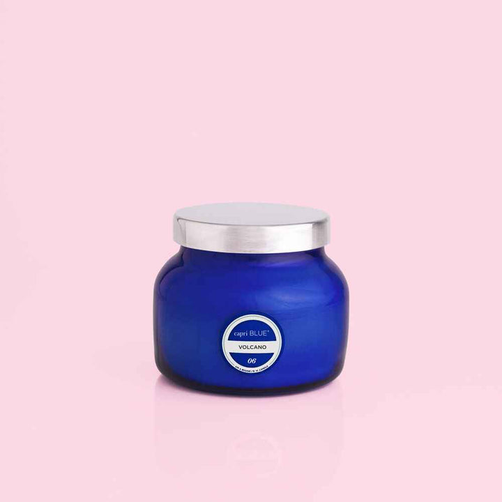 Volcano Signature Blue Petite Candle Jar