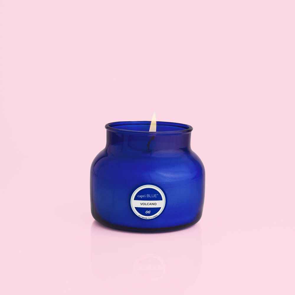 Volcano Signature Blue Petite Candle Jar
