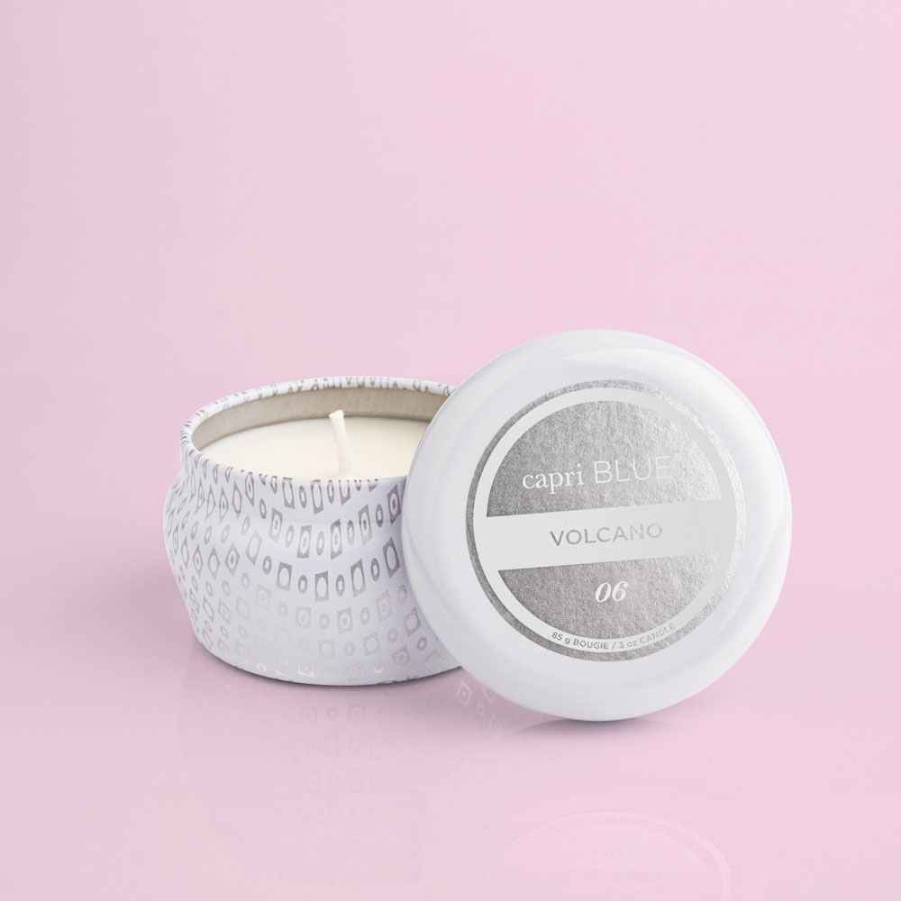 Volcano Signature White Mini Tin Candle