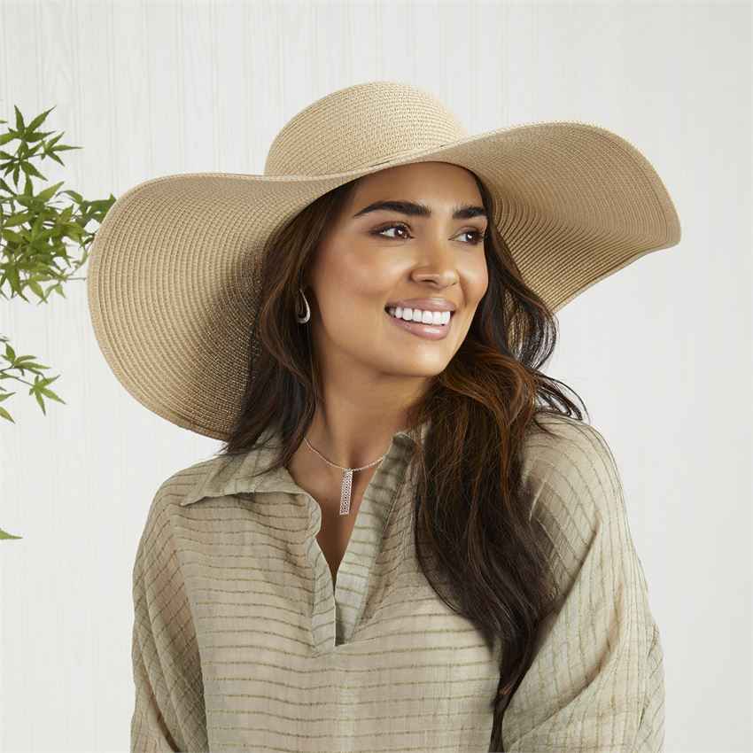 PALM BRIM FLOPPY HAT