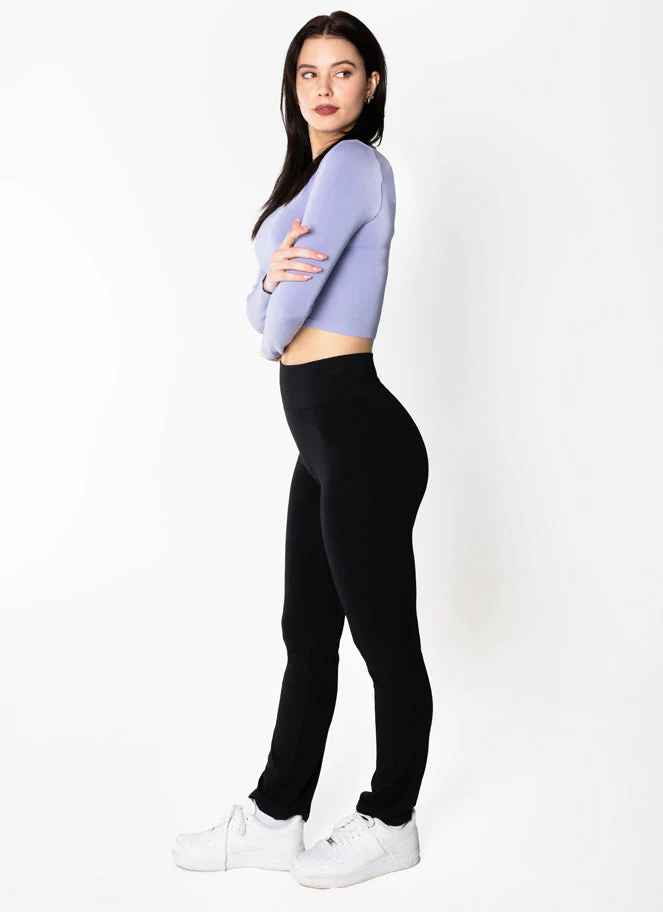 BLACK BAMBOO STRAIGHT LEGGING
