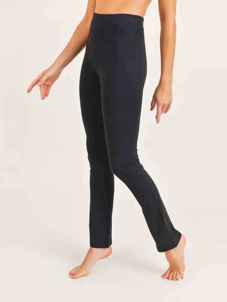 Black Essential Bootcut Highwaist Leggings