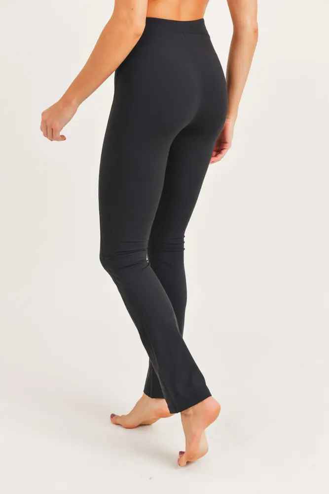 Black Essential Bootcut Highwaist Leggings