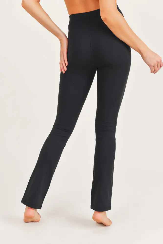 Black Essential Bootcut Highwaist Leggings