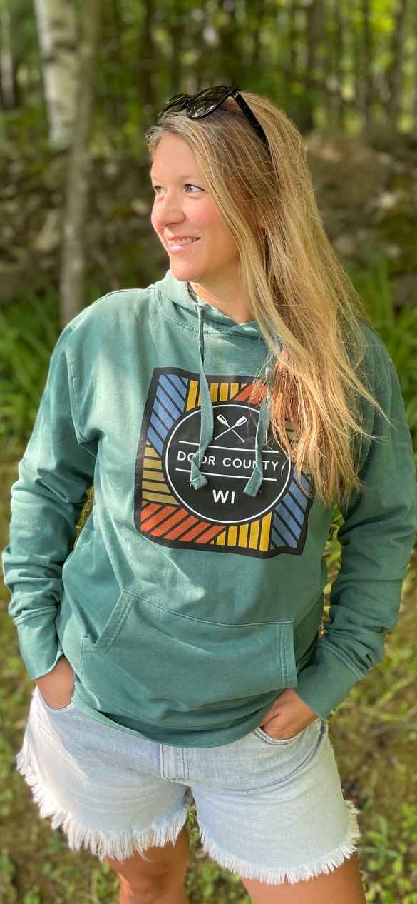 Mist Door County Paddles Pigment Dyed Hoodie