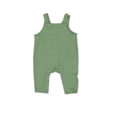 GREEN STRIPE KNIT OVERALLS