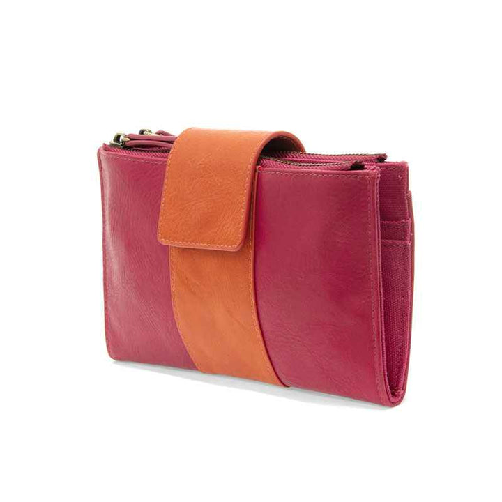 Fuchsia + Orange Camryn Colorblock Wallet Crossbody