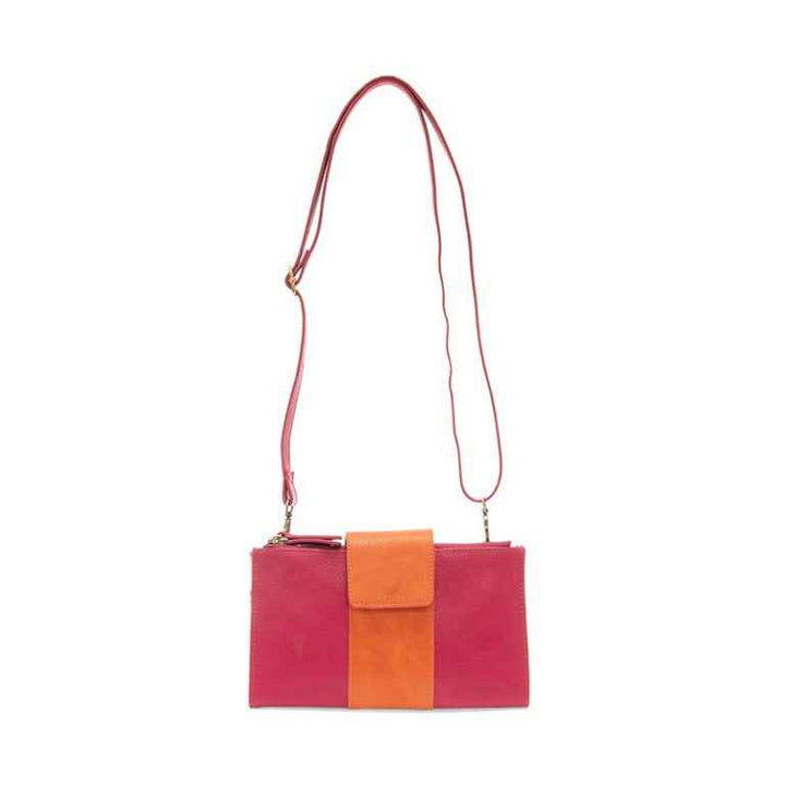 Fuchsia + Orange Camryn Colorblock Wallet Crossbody