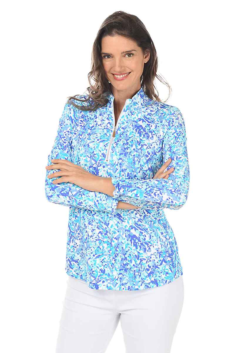 Jennie Blue Vine Pro Zip Pullover