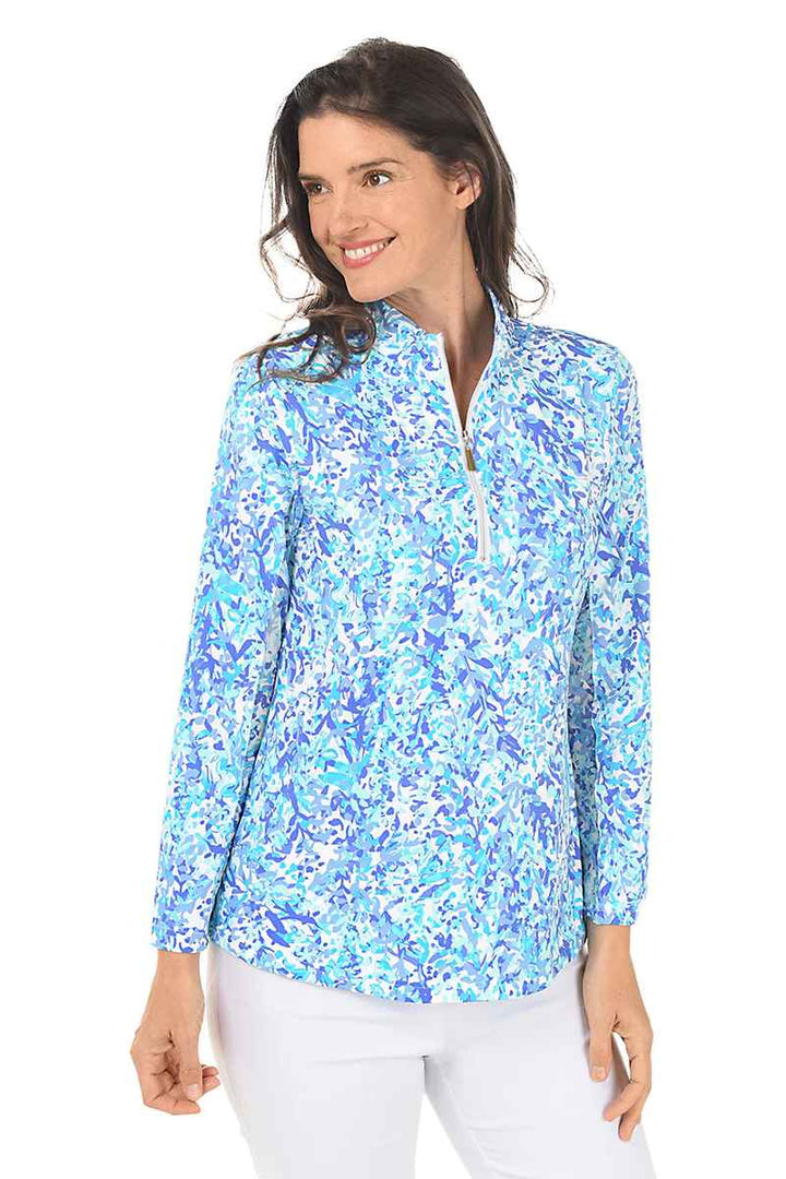 Jennie Blue Vine Pro Zip Pullover