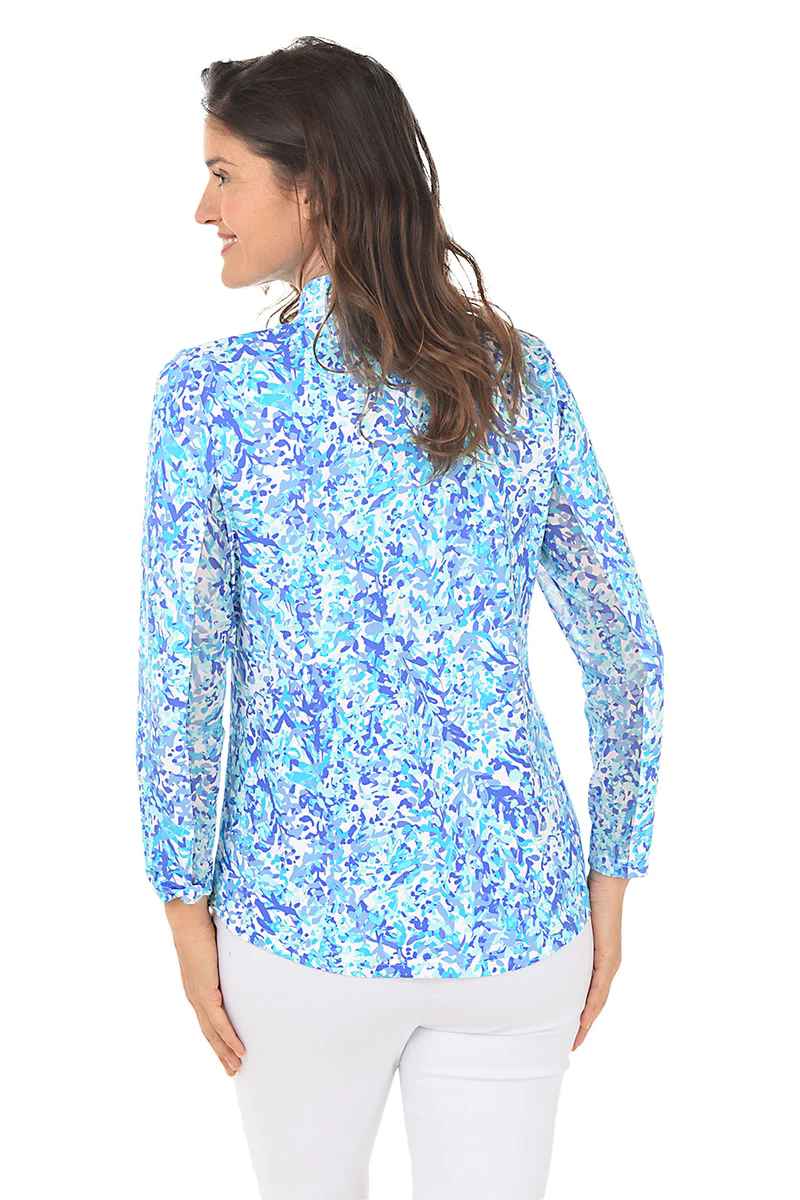 Jennie Blue Vine Pro Zip Pullover