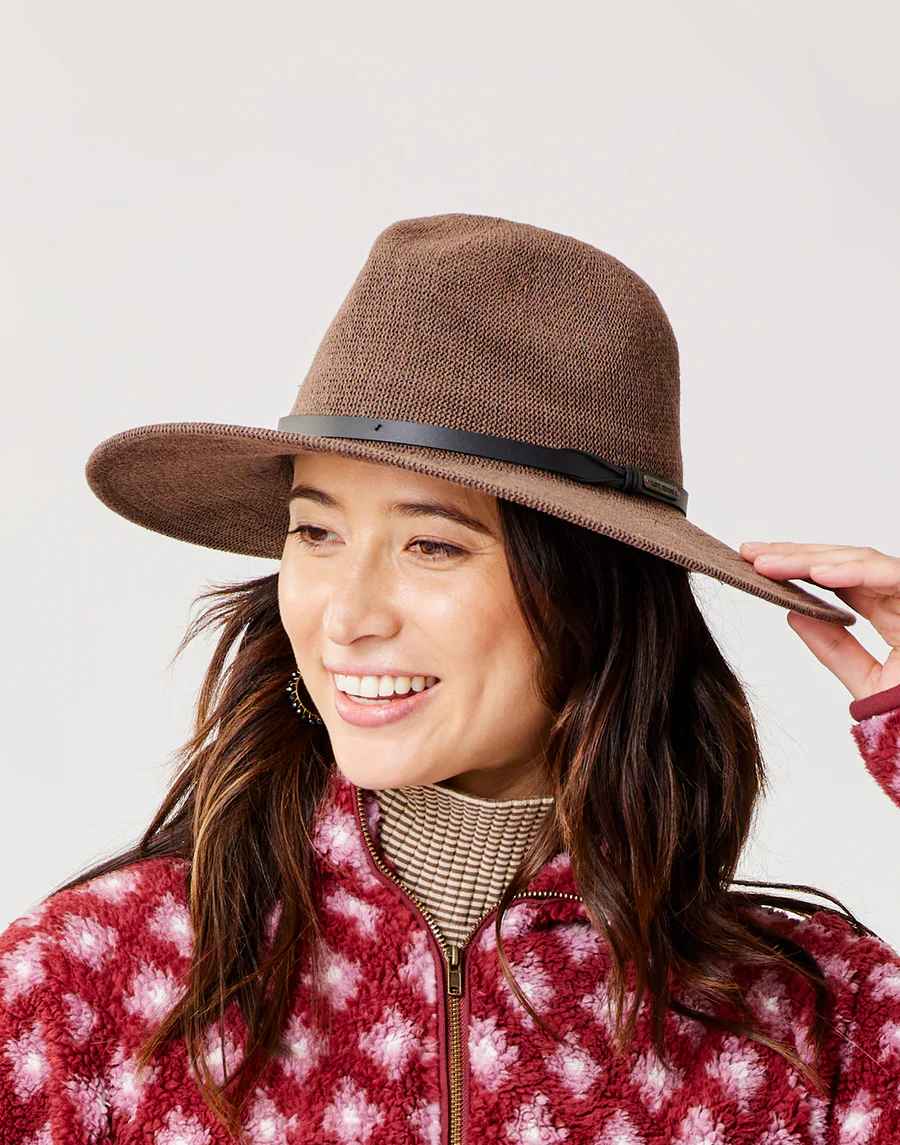 DARK BROWN PANAMA HAT
