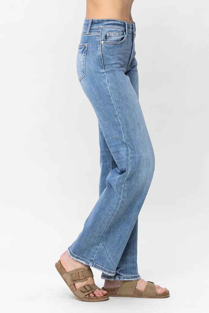 Winnie Mid Rise Vintage Wash Wide Leg Jean