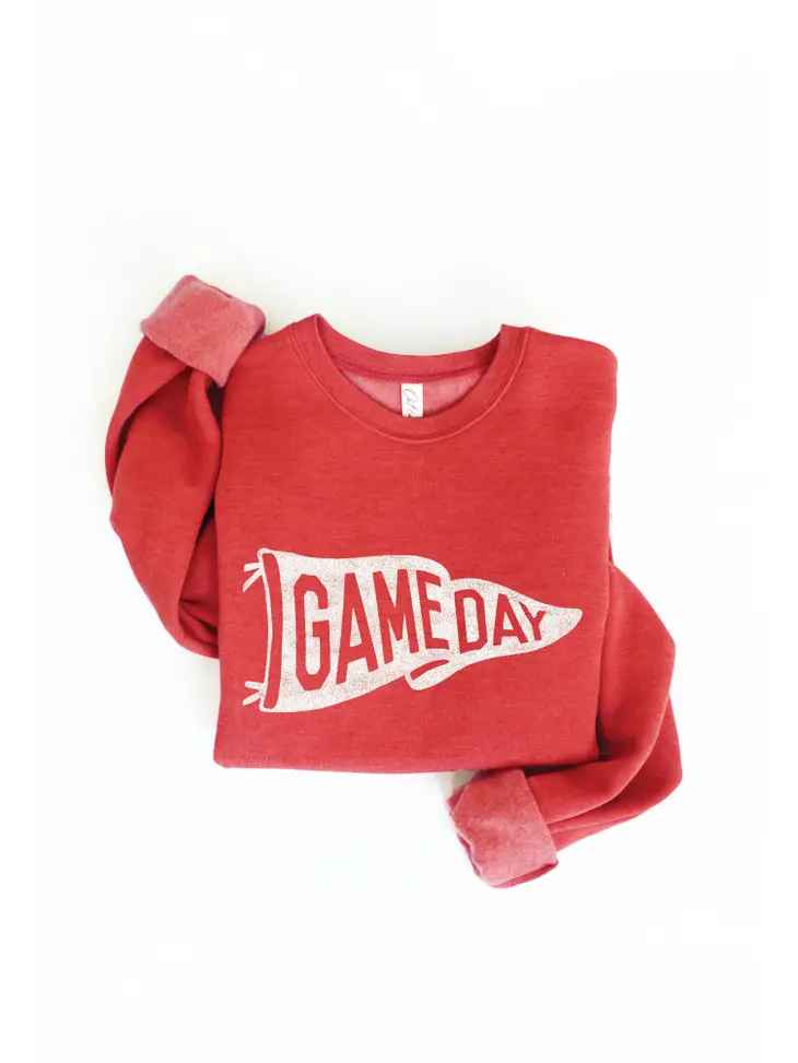 Red Game Day Graphic Sweatshirt
