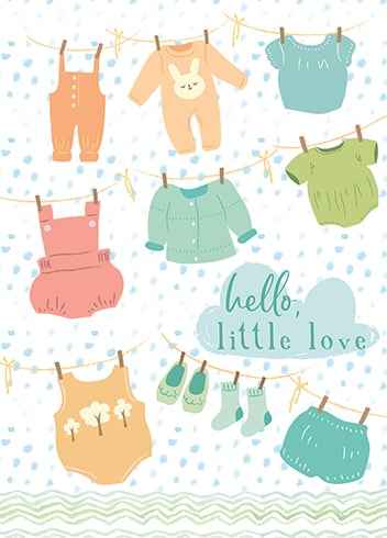 BABY CLOTHES CARD