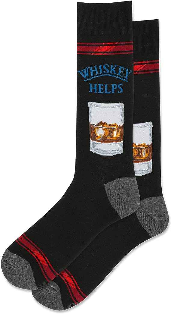 Men's Whiskey Helps Crew Socks