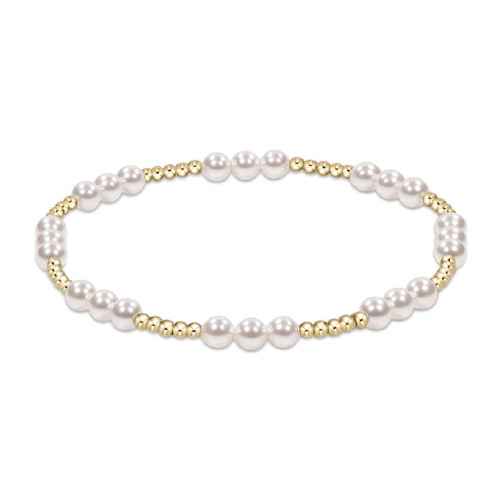 Pearl Classic Joy Pattern 4mm Bead Bracelet