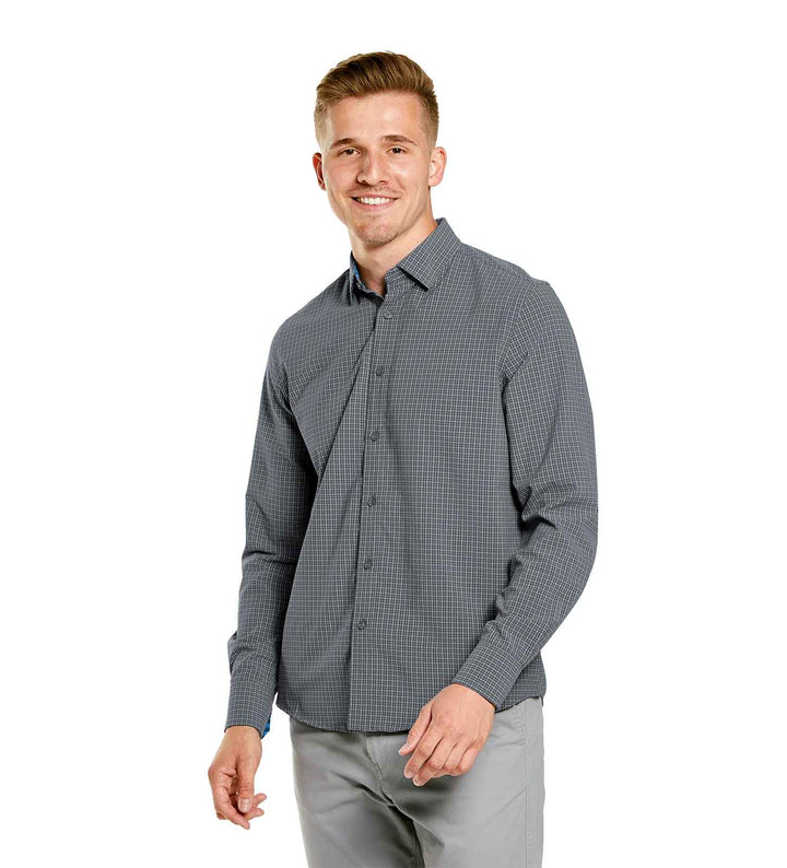 Men's Microplaid Jet Influencer Shirt