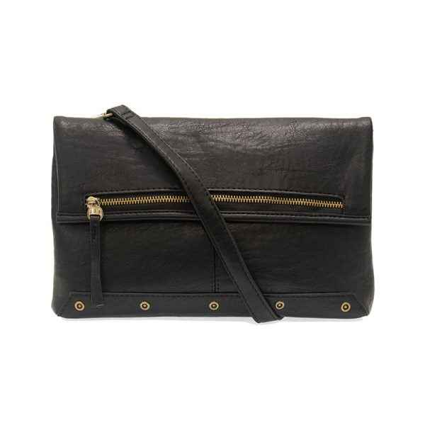 Black Cassie Foldover Convertible Crossbody
