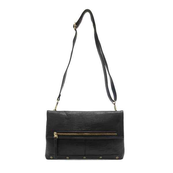 Black Cassie Foldover Convertible Crossbody
